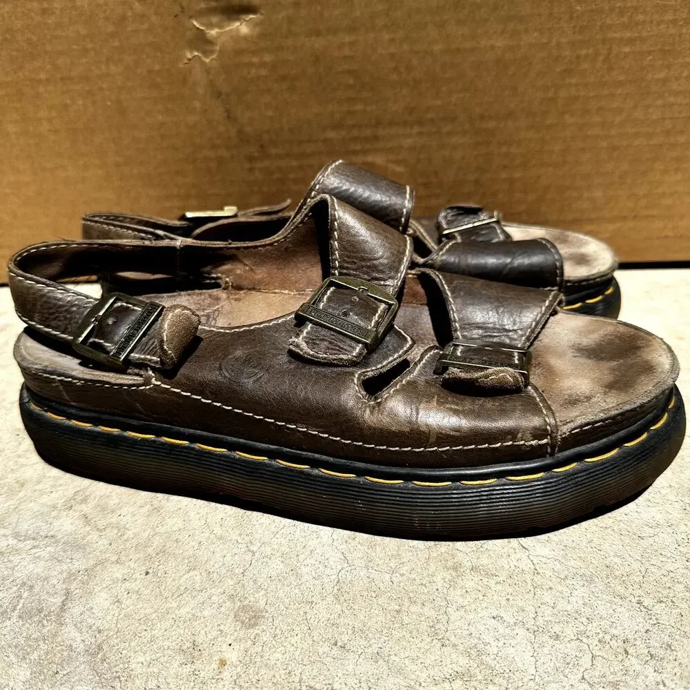Vintage Dr. Martens 8209 Fisherman Sandals 90s England Platform Chunky Buckle 12